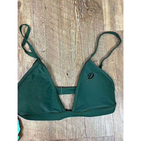 Dixxon Flannel Co Army Green Bikini Top Women's S NWT - Picture 2 of 4